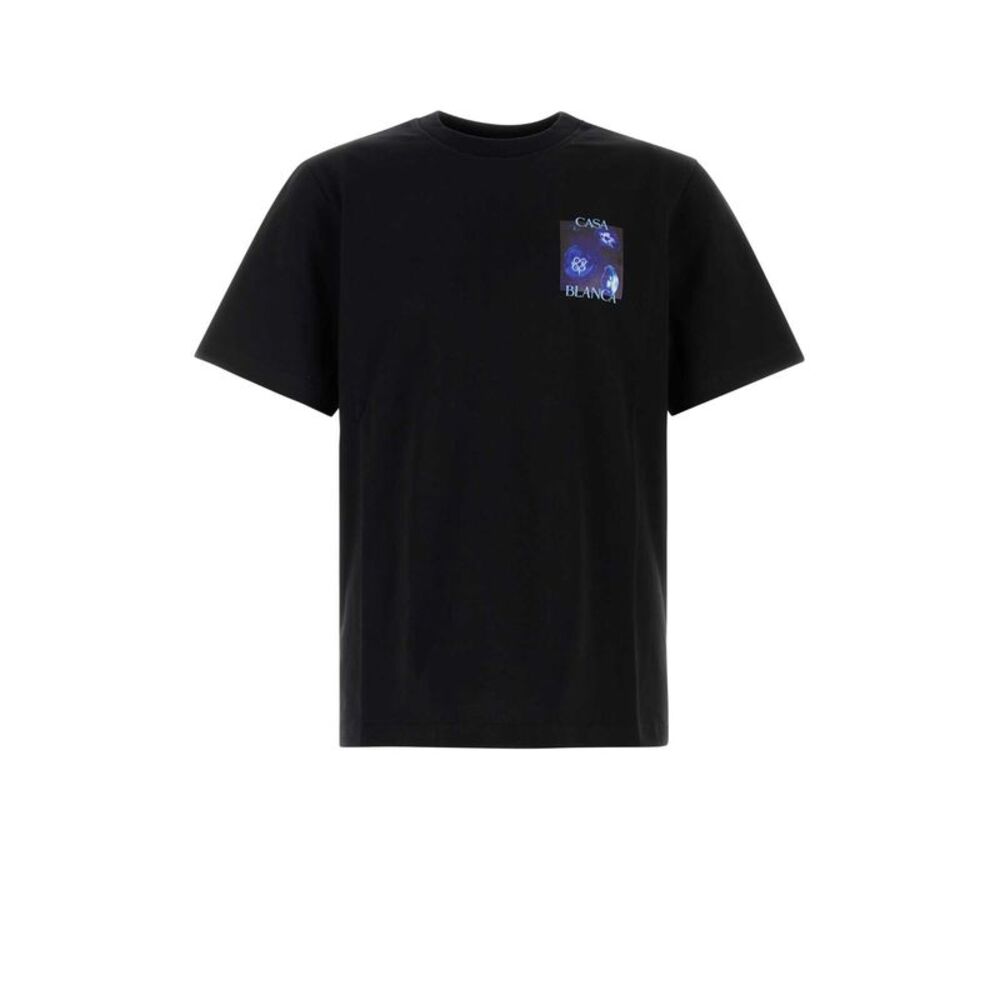 Casablanca Men Black Cotton T-Shirt